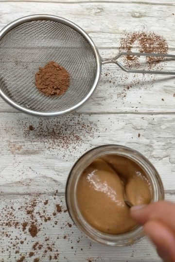 Natillas de caqui y cacao
